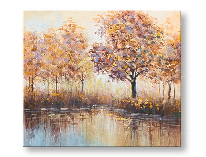 Levně Malovaný nástěnný obraz STROMY 1 díl 70x60 cm YOBCFAZH6380E1