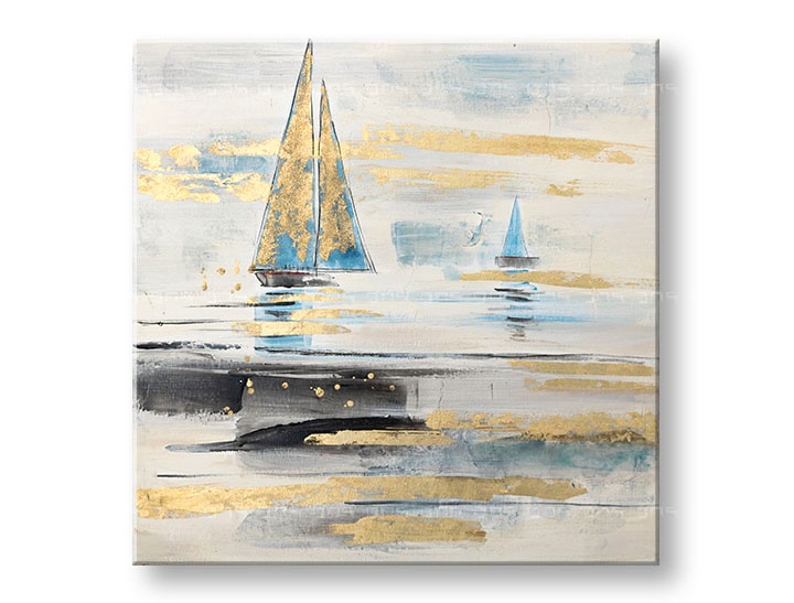 E-shop Maľovaný obraz na stenu LODE 1 dielny YOBCWFBC039 - 80x80 cm