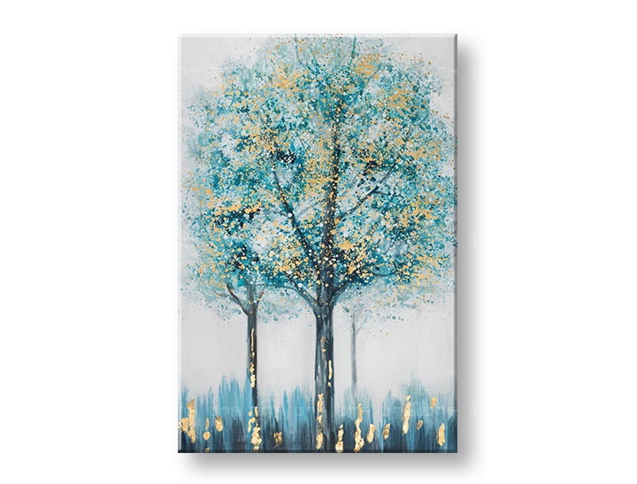 Levně Malovaný nástěnný obraz STROMY 1 díl YOBCWFTR086 - 80x120 cm