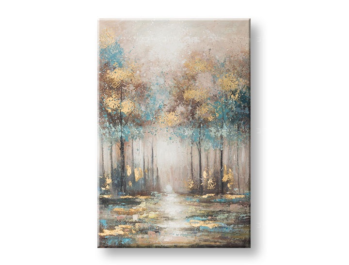 Levně Malovaný nástěnný obraz STROMY 1 díl YOBCWFTR087 - 80x120 cm