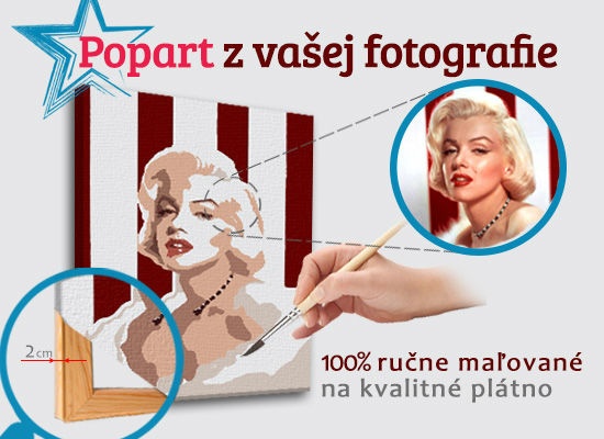 Levně Malovaný pop artový obrázek z fotografie - ŠTVOREC FOTO-POPS