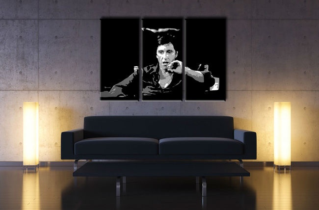 Levně Ručně malovaný obraz POP Art AL PACINO 3 díly al16