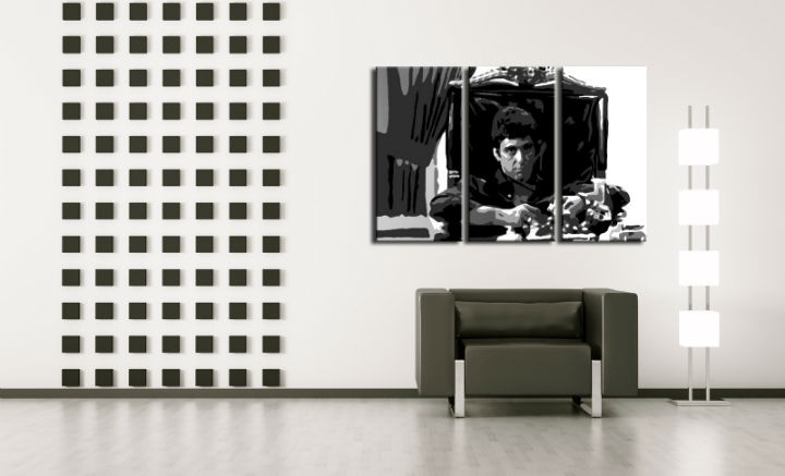 Levně Ručně malovaný obraz POP Art AL PACINO 3 díly al18