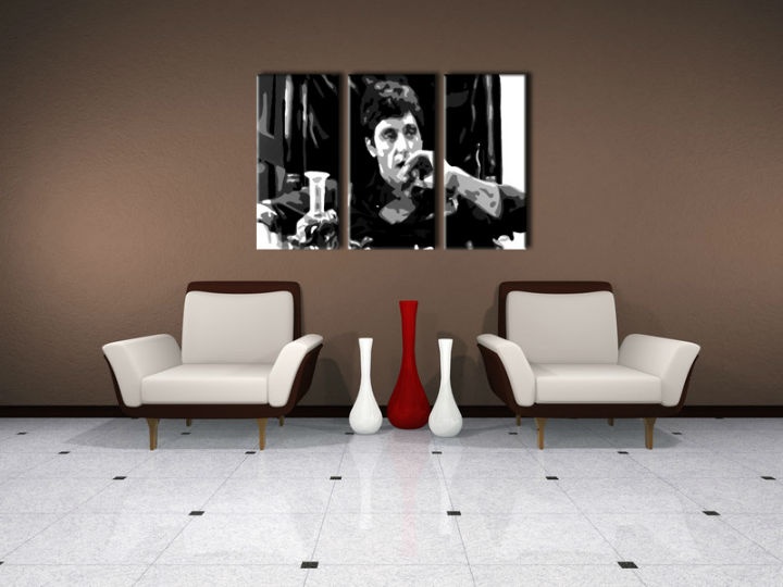 Levně Ručně malovaný obraz POP Art AL PACINO 3 díly al22