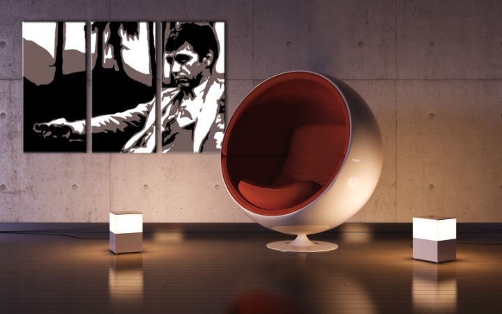 E-shop Ručne maľovaný POP Art obraz AL PACINO 3 dielny al24