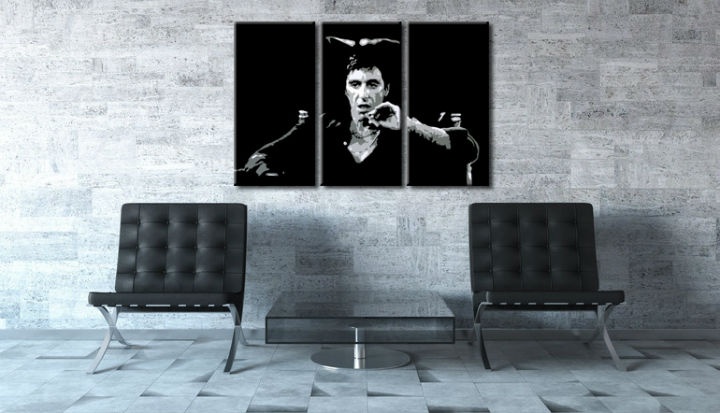 E-shop Ručne maľovaný POP Art obraz AL PACINO 3 dielny al27