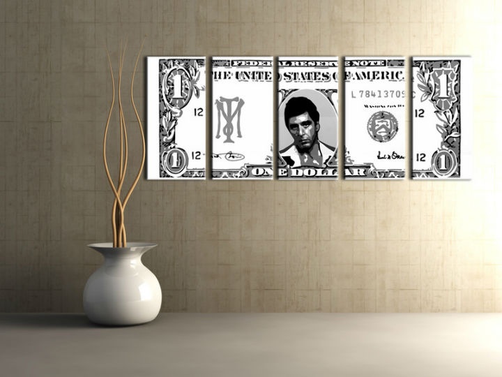 Levně Ručně malovaný obraz POP Art AL PACINO 5dílný al3