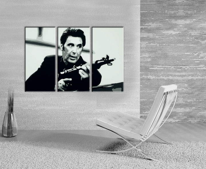 Levně Ručně malovaný obraz POP Art AL PACINO 3 díly al4
