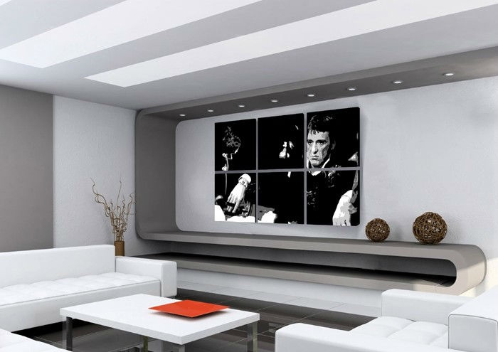 E-shop Ručne maľovaný POP Art obraz SCARFACE-AL PACINO 6 dielny al5