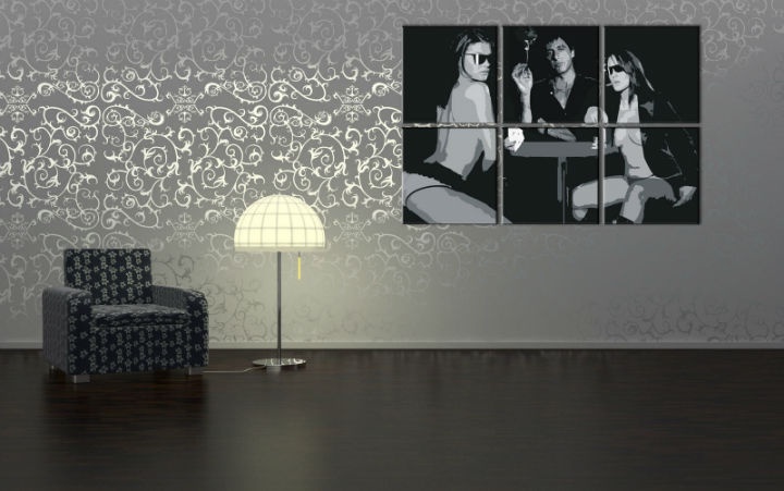 E-shop Ručne maľovaný POP Art obraz Scarface - AL PACINO 6 dielny alg