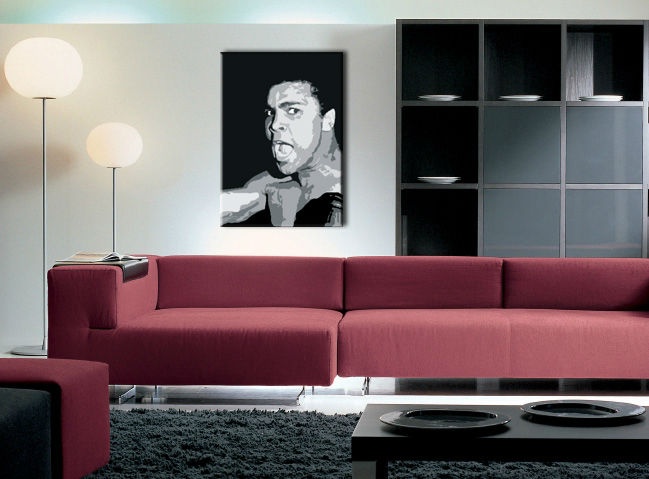 Levně Ručně malovaný obraz POP Art Muhamad Ali 1 kus ali