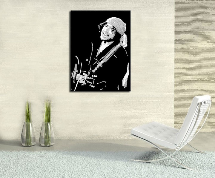 E-shop Ručne maľovaný POP Art obraz Bob Dylan bd
