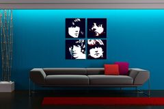 E-shop Ručne maľovaný POP Art obraz Beatles 100x100 cm