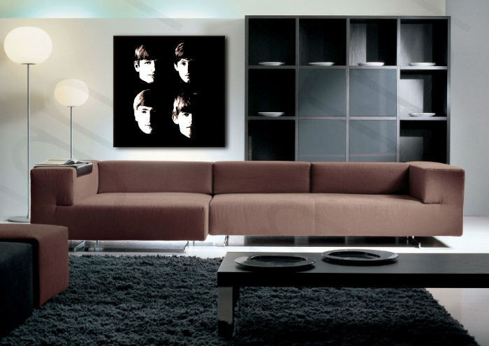 E-shop Ručne maľovaný POP Art obraz BEATLES beat9