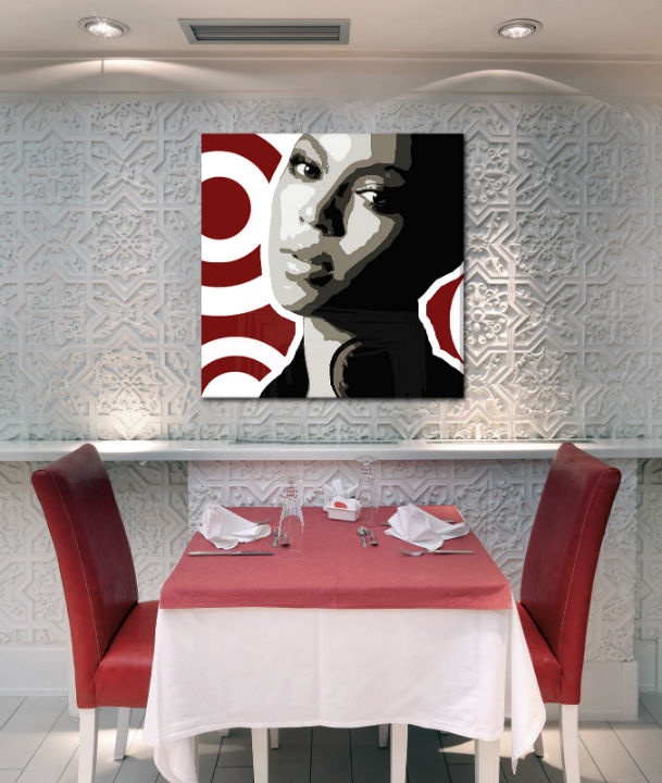 E-shop Ručne maľovaný POP Art obraz BEYONCÉ bey3