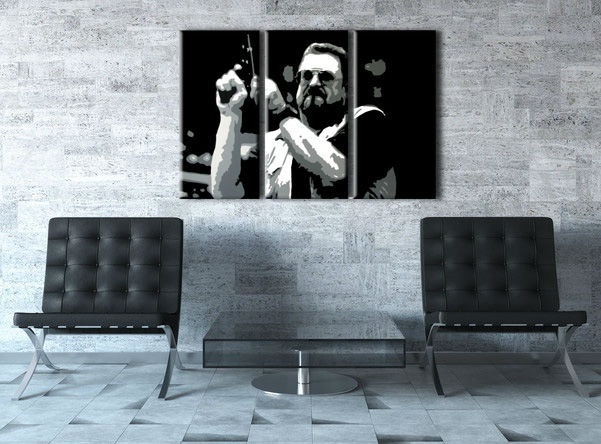 E-shop Ručne maľovaný POP Art obraz Big Lebowski 3 dielny bl