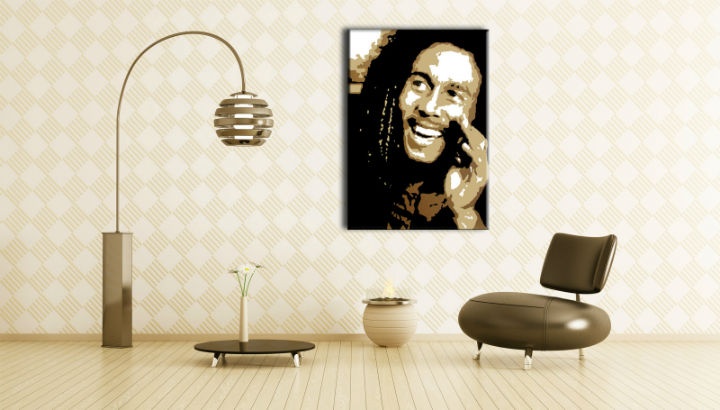 E-shop Ručne maľovaný POP Art obraz Bob Marley