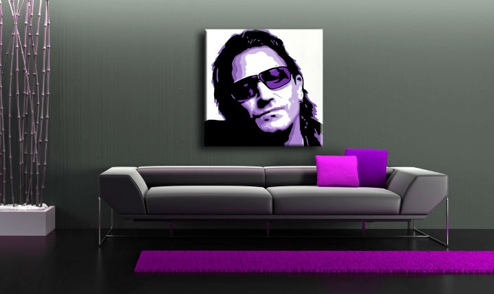 E-shop Ručne maľovaný POP Art obraz Bono-U2