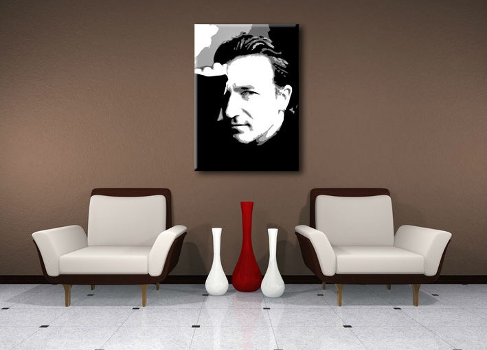E-shop Ručne maľovaný POP Art obraz Bono-U2 bono