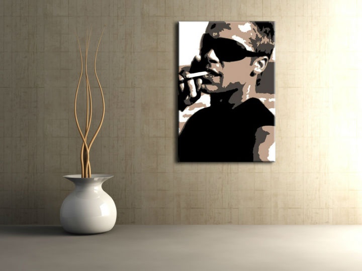 E-shop Ručne maľovaný POP Art obraz Brad Pitt