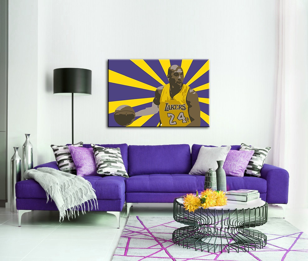E-shop Ručne maľovaný POP Art obraz Koby Bryant 1 dielny bryant