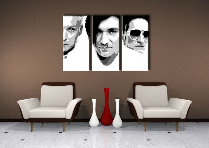 E-shop Ručne maľovaný POP Art obraz Die Ärzte 3 dielny da2