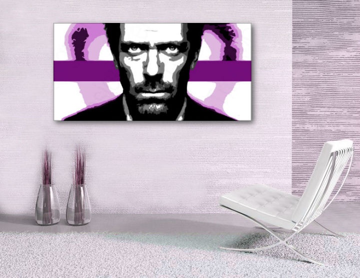 E-shop Ručne maľovaný POP Art obraz Dr. HOUSE 1010