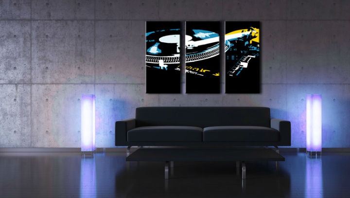 E-shop Ručne maľovaný POP Art obraz DJ 3 dielny dj3