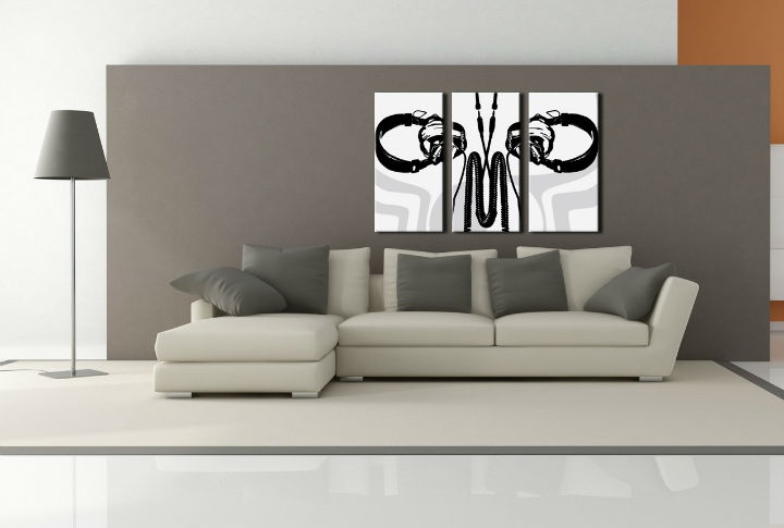 E-shop Ručne maľovaný POP Art obraz DJ 3 dielny dj4