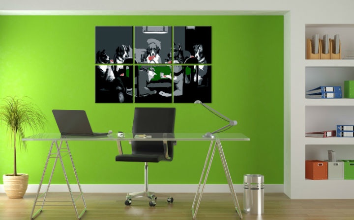 E-shop Ručne maľovaný POP Art obraz DOGS