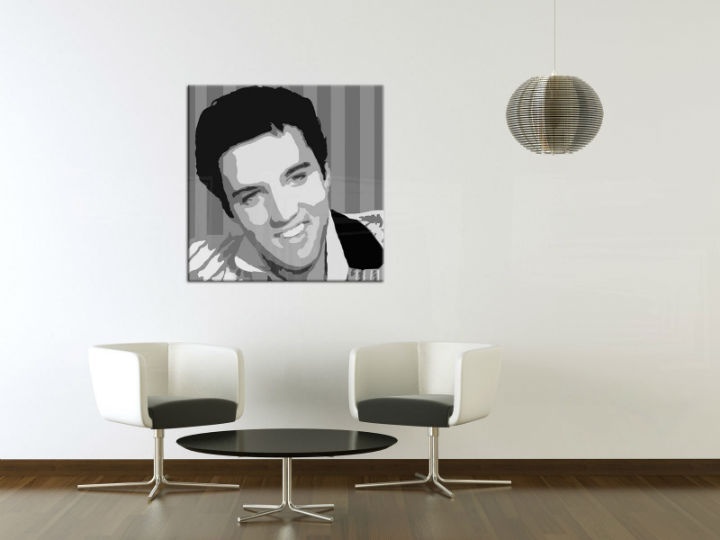 E-shop Ručne maľovaný POP Art obraz Elvis Presley el3