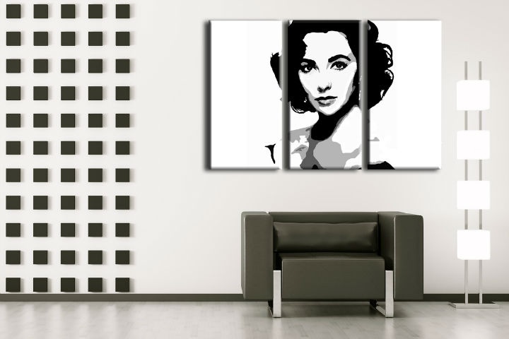 E-shop Ručne maľovaný POP Art obraz Elizabhet Taylor