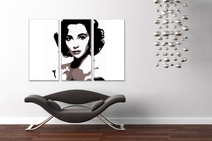 E-shop Ručne maľovaný POP Art obraz Elizabeth Taylor
