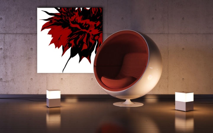 E-shop Ručne maľovaný POP Art obraz Flower flo2