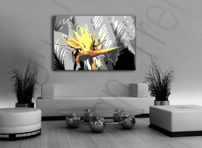 E-shop Ručne maľovaný POP Art obraz Flower flo4