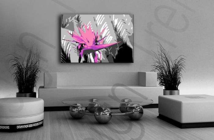 E-shop Ručne maľovaný POP Art obraz Flower flo5
