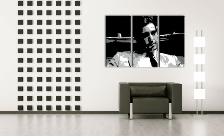 Levně Ručně malovaný obraz POP Art KMOTR 3 dílný god6