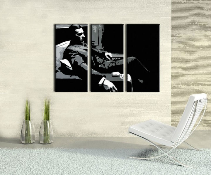 Levně Ručně malovaný obraz POP Art KMOTR 3 dílný god7