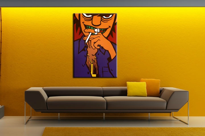 E-shop Ručne maľovaný POP Art obraz Gorillaz