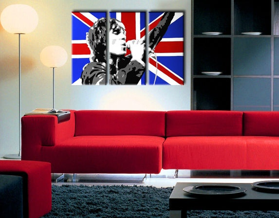 E-shop Ručne maľovaný POP Art obraz Ian Brown 3 dielny ib4