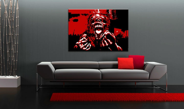 E-shop Ručne maľovaný POP Art obraz Iron Maiden