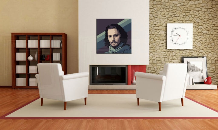 Levně Ručně malovaný obraz POP Art Johnny Depp1 kus jd