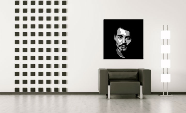 E-shop Ručne maľovaný POP Art obraz Johnny Depp