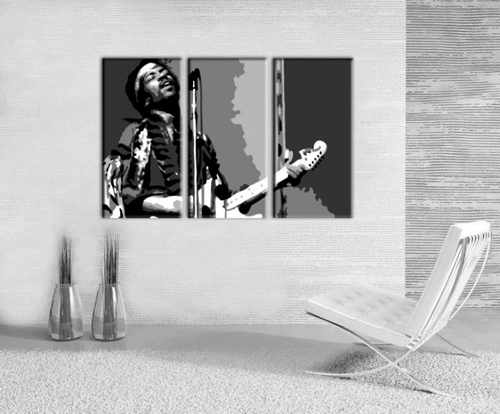 E-shop Ručne maľovaný POP Art obraz Jimmy Hendrix