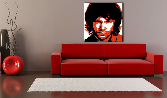 E-shop Ručne maľovaný POP Art obraz Jim Morrison
