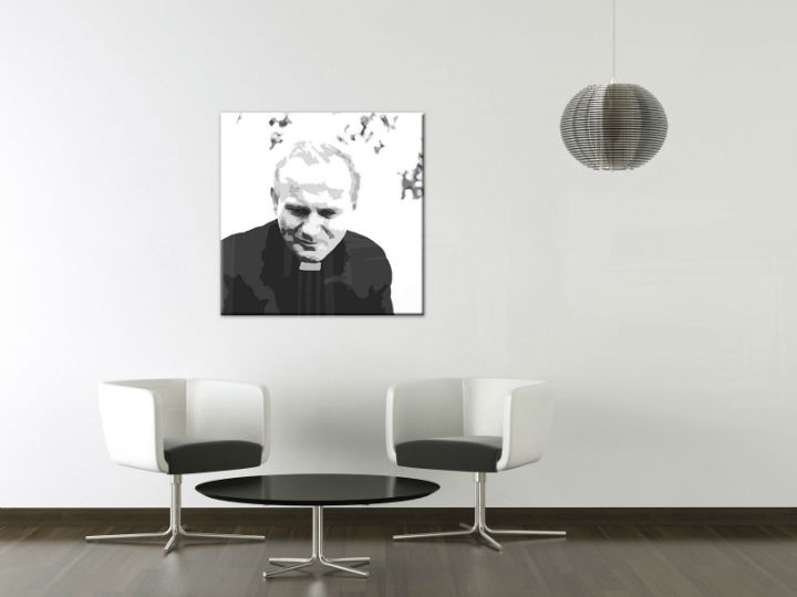 Levně Ručně malovaný POP Art obrázek Jana Pavla II. 1 část jp