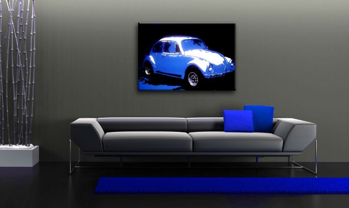 E-shop Ručne maľovaný POP Art obraz Volkswagen Beetle