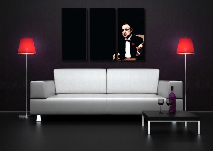 E-shop Ručne maľovaný POP Art obraz Marlon Brando 3 dielny mb3