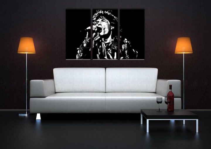 E-shop Ručne maľovaný POP Art obraz Mick Jagger