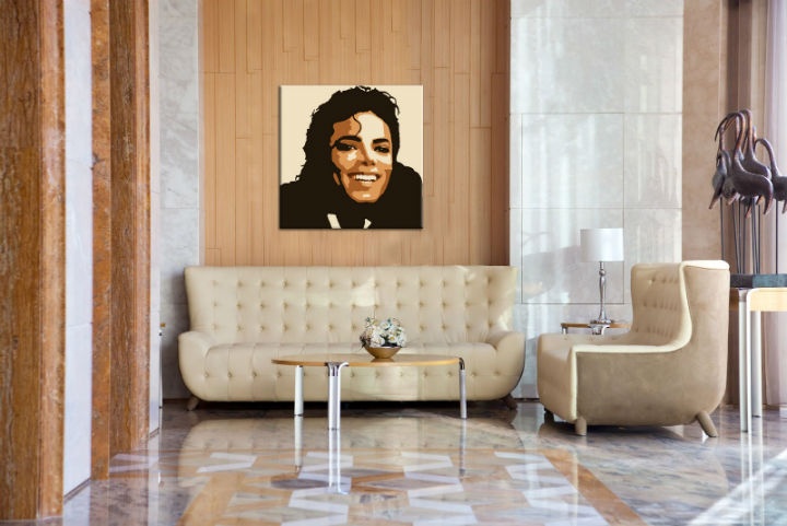 E-shop Ručne maľovaný POP Art obraz Michael Jackson